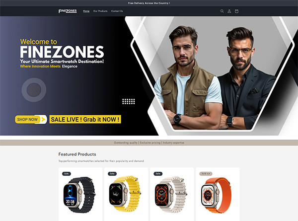 FineZones is an eCommerce brand specializing in smartwatches and digital accessories.