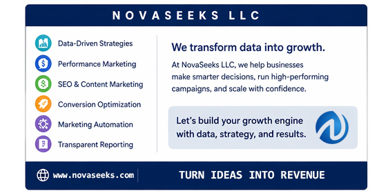 We help businesses turn data into scalable growth engines. | NovaSeeks LLC